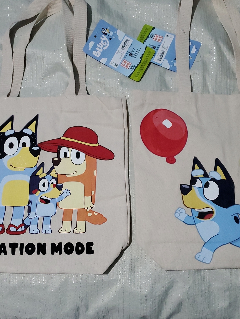 Bluey Vacation Mode Keepy Uppy Tote Bag Set
